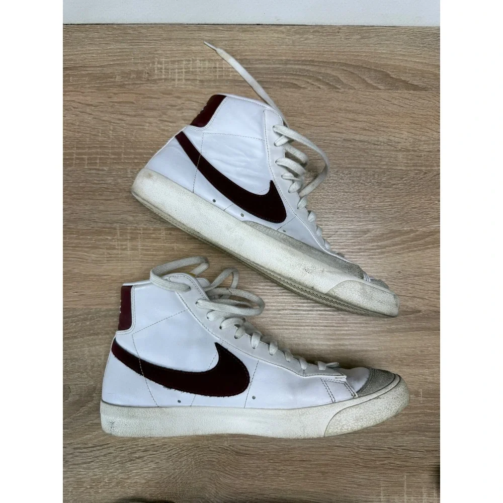 Nike Blazer Mid 77 Vintage White Team Red BQ6806-111 Mens Size 12 High Top